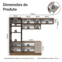 Ver imagem 3 de Cozinha Completa Vik 9 Portas 3 Gavetas MDP 270cm Madesa