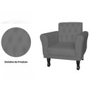 Ver imagem 2 de Poltrona Decorativa Classic Capitonê Suede Diversas Cores - DS Estofados - Cinza
