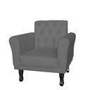Ver imagem 1 de Poltrona Decorativa Classic Capitonê Suede Diversas Cores - DS Estofados - Cinza