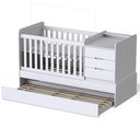 Ver imagem 5 de Quarto de Bebê Ariel 4 Portas com Berço Americano Multifuncional Cleo Branco com Colchão Ortobom - C
