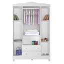 Ver imagem 7 de Quarto de Bebê Ariel 4 Portas com Berço Americano Multifuncional Cleo Branco com Colchão Ortobom - C