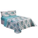 Ver imagem 1 de Cobre Leito Casal 1 Peça Esmeralda 100% Algodão Percal 150 Fios:tiffany