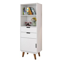 Estante para Livros 1 Porta 2 Gavetas 162cmx55cm Paris Retrô - 2