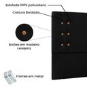 Ver imagem 5 de Kit Cabeceira e Calçadeira Recamier Queen 1,60m Suede Preto