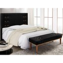 Ver imagem 6 de Kit Cabeceira e Calçadeira Recamier Queen 1,60m Suede Preto