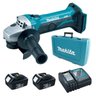 Esmerilhadeira Angular Makita com Bat. Carreg. e Maleta 115Mm Dga452Rfe - 1