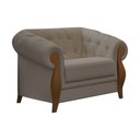 Ver imagem 1 de Poltrona Decorativa 121cm Pugle Linho Camurça Cinza - Sallar Home