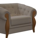 Ver imagem 5 de Poltrona Decorativa 121cm Pugle Linho Camurça Cinza - Sallar Home