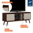 Ver imagem 2 de Rack para Tv até 60 Polegadas 2 Porta Rio de Janeiro Valdemóveis Chocolate/off White