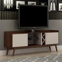 Ver imagem 1 de Rack para Tv até 60 Polegadas 2 Porta Rio de Janeiro Valdemóveis Chocolate/off White