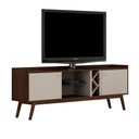 Ver imagem 4 de Rack para Tv até 60 Polegadas 2 Porta Rio de Janeiro Valdemóveis Chocolate/off White