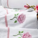 Ver imagem 1 de Jogo Lençol Lavina Queen Bordado 4 Pçs Branco