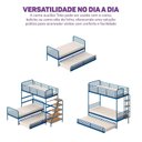 Ver imagem 5 de Cama Auxiliar em Ferro Aço Carbono Tubular Teko Casatema MadeiraOriginals Azul/Álamo