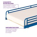 Ver imagem 6 de Cama Auxiliar em Ferro Aço Carbono Tubular Teko Casatema MadeiraOriginals Azul/Álamo