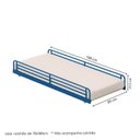 Ver imagem 2 de Cama Auxiliar em Ferro Aço Carbono Tubular Teko Casatema MadeiraOriginals Azul/Álamo