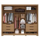 Ver imagem 3 de Guarda Roupa Casal New Guarapari 3 Portas Deslizantes com Espelho - Carvalho/off White