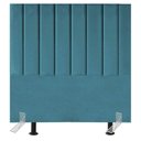 Ver imagem 1 de Cabeceira Estofada Cama Solteiro 100 Cm Eloá Suede e Frame Azul Turquesa