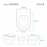 Assento Sanitario com Amortecedor Carrara Cinza Vip para Vaso Deca - 2