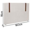 Ver imagem 7 de Kit Cabeceira e Calçadeira Baú para Cama Box Casal Queen Size 160cm Bouclê Bege