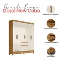 Ver imagem 3 de Guarda Roupa Casal New Cuba e Cômoda Georgia Freijó Off White - Moval