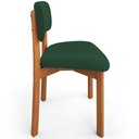 Ver imagem 6 de Kit 04 Cadeiras para Sala de Jantar Cozinha Living Estofada Dara L02 Suede Verde Musgo - Lyam Decor