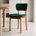 Ver imagem 3 de Kit 04 Cadeiras para Sala de Jantar Cozinha Living Estofada Dara L02 Suede Verde Musgo - Lyam Decor