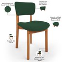 Ver imagem 4 de Kit 04 Cadeiras para Sala de Jantar Cozinha Living Estofada Dara L02 Suede Verde Musgo - Lyam Decor