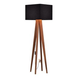 Luminária De Quarto Sala Abajur Decoração De Chão Elegante Luna:Preto - 1