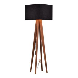 Luminária De Quarto Sala Abajur Decoração De Chão Elegante Luna:Preto