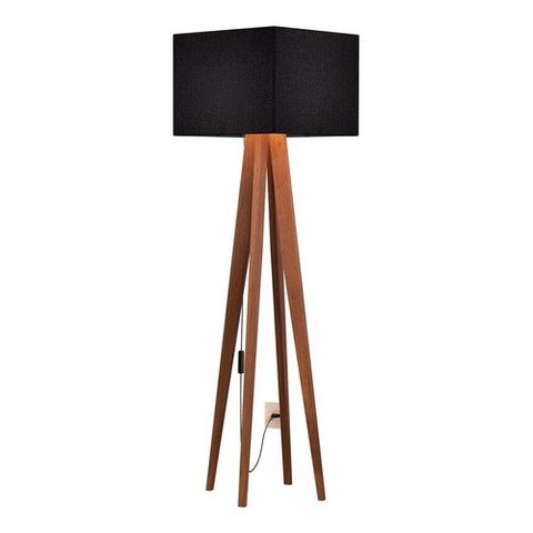 Luminária De Quarto Sala Abajur Decoração De Chão Elegante Luna:Preto