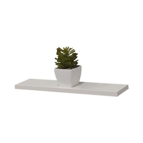 Prateleira Branca 40x20cm MDF Suporte Invisível Moderno Sala Mercado Das Prateleiras 40cm