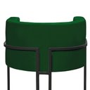Ver imagem 4 de Poltrona Decorativa Nayara Base Ferro Preta Suede Verde