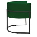 Ver imagem 2 de Poltrona Decorativa Nayara Base Ferro Preta Suede Verde