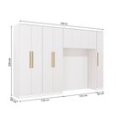 Ver imagem 7 de Quarto Modulado Adapt 9 Portas 2 Gavetas MDP 349cm Branco