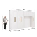 Ver imagem 2 de Quarto Modulado Adapt 9 Portas 2 Gavetas MDP 349cm Branco