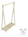 Ver imagem 3 de Arara Cabideiro Para Quarto E Closet De Madeira Pinus Technox