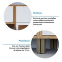 Ver mais imagens de Armário de Cozinha Modulada com Balcão e Tampo 11 Portas 4 Gavetas Ágata 100% Mdf Vidro Reflecta Amê
