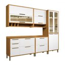 Ver imagem 2 de Armário de Cozinha Modulada com Balcão e Tampo 11 Portas 4 Gavetas Ágata 100% Mdf Vidro Reflecta Amê