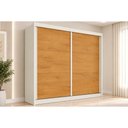 Ver imagem 1 de Guarda Roupa 2 Portas 2PORTAS 3GAVETAS Mali Europa Offwh/Peroba