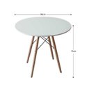 Ver imagem 1 de Mesa de Jantar Redonda Eames 80cm Travel Max - Branco