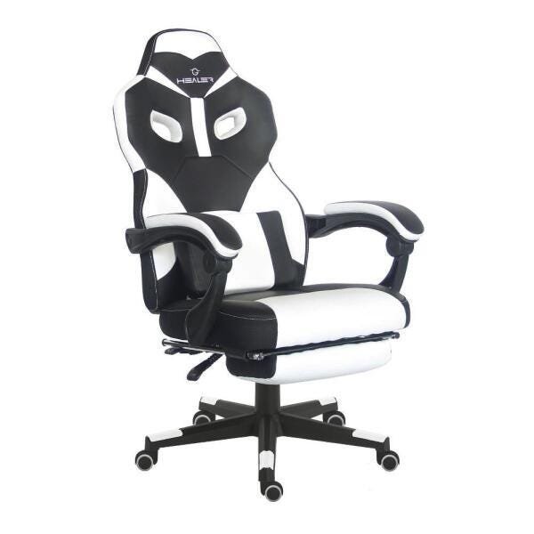 Cadeira Gamer com Apoio de Pés Tanker Healer Branca - 1