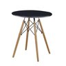 Mesa de Jantar Redonda Eames 80cm Travel Max - Preto - 1