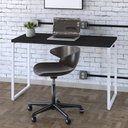 Ver imagem 2 de Mesa Kuadra Office 120x60x75cm Preto Ônix/est.branca