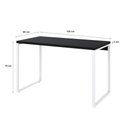 Ver imagem 5 de Mesa Kuadra Office 120x60x75cm Preto Ônix/est.branca