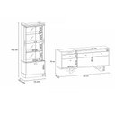 Ver imagem 4 de Conjunto Decorativo Cristaleira C/adega e Buffet Aparador C/bandeja Lateral Aura/sollare Cinamomo/of