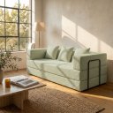 Ver imagem 1 de Sofá Cama 3 Lugares na Caixa 190 cm Capri Bouclê B05 - D'Rossi