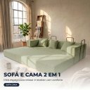 Ver imagem 5 de Sofá Cama 3 Lugares na Caixa 190 cm Capri Bouclê B05 - D'Rossi