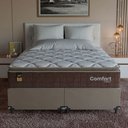Ver imagem 6 de Cama Box Queen + Colchão Comfort Class Pillow Top 158x198cm Marrom/suede Bege