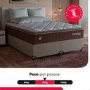 Ver imagem 5 de Cama Box Queen + Colchão Comfort Class Pillow Top 158x198cm Marrom/suede Bege