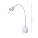 Ver imagem 3 de Arandela de Parede Led Bett Articulado 3000k 3w Bivolt 33cm Policarbonato Branco - Nordecor 2052